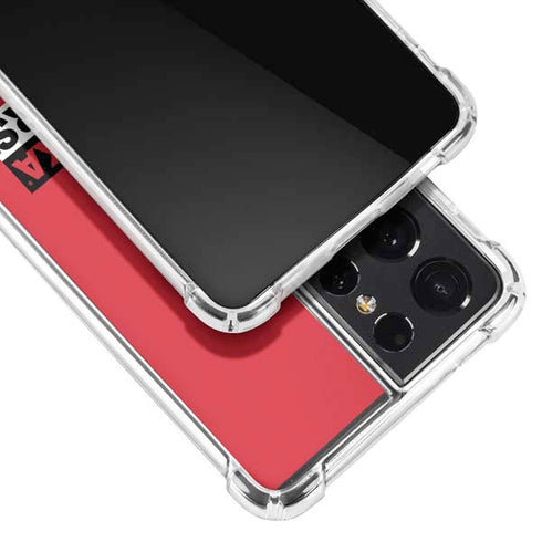 University of Nebraska Red Huskers Galaxy S21 Ultra 5G Clear Case